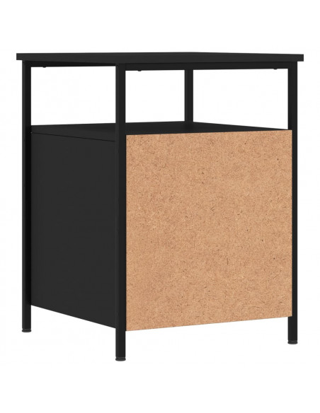 Comodini 2 pz Neri 44x45x60 cm in Legno Multistrato