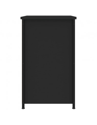 Comodini 2pz Neri 40x36x60 cm in Legno Multistrato