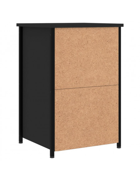 Comodini 2pz Neri 40x36x60 cm in Legno Multistrato