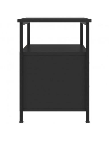 Comodini 2 pz Neri 34x35,5x50 cm in Legno Multistrato