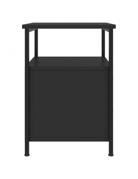 Comodini 2 pz Neri 34x35,5x50 cm in Legno Multistrato