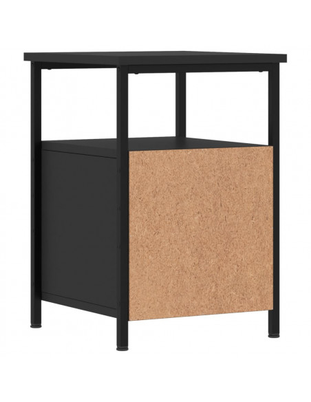 Comodini 2 pz Neri 34x35,5x50 cm in Legno Multistrato