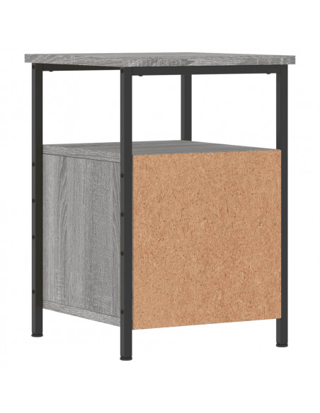 Comodini 2 pz Grigio Sonoma 34x35,5x50 cm in Legno Multistrato