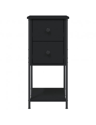 Comodini 2 pz Neri 32x42x70 cm in Legno Multistrato