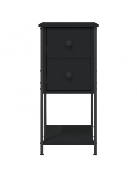 Comodini 2 pz Neri 32x42x70 cm in Legno Multistrato