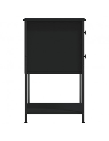Comodini 2 pz Neri 32x42x70 cm in Legno Multistrato