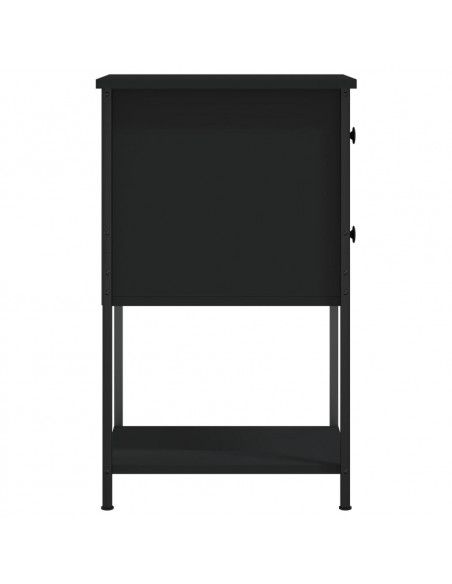 Comodini 2 pz Neri 32x42x70 cm in Legno Multistrato