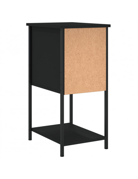 Comodini 2 pz Neri 32x42x70 cm in Legno Multistrato