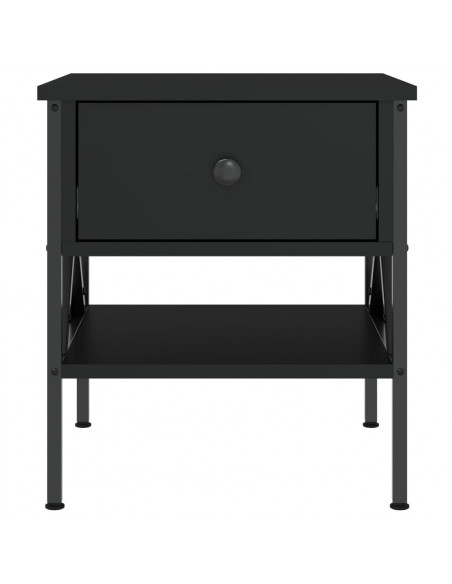 Comodino Nero 40x42x45 cm in Legno Multistrato