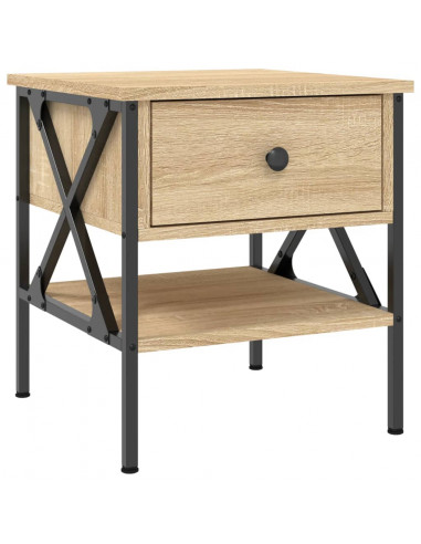 Comodino Rovere Sonoma 40x42x45 cm in Legno Multistrato