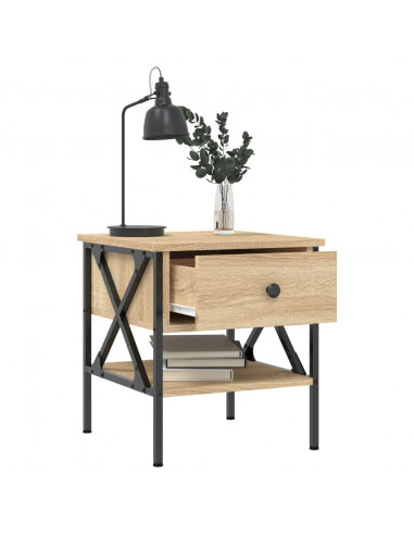 Comodino Rovere Sonoma 40x42x45 cm in Legno Multistrato