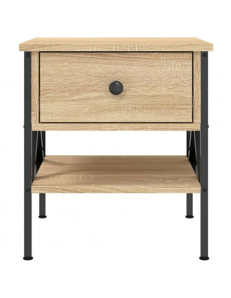 Comodino Rovere Sonoma 40x42x45 cm in Legno Multistrato