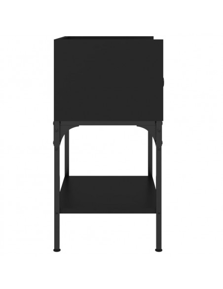 Comodino Nero 40,5x31x60 cm in Legno Multistrato