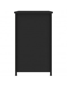 Comodino Nero 40x36x60 cm in Legno Multistrato 2