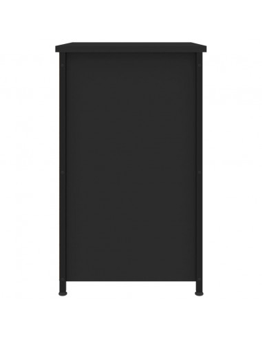 Comodino Nero 40x36x60 cm in Legno Multistrato