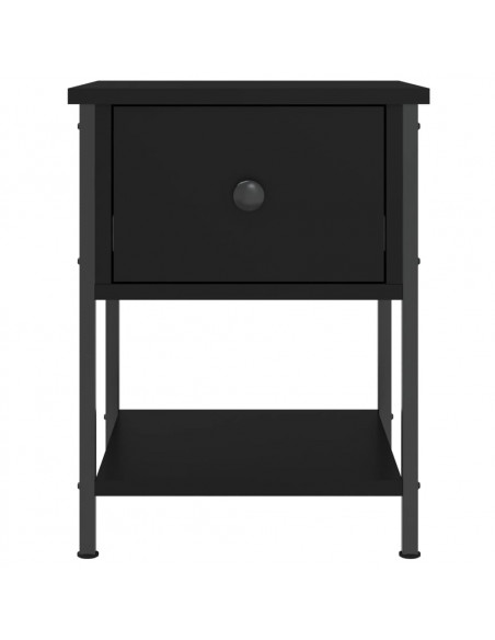 Comodini 2 pz Neri 34x35,5x45 cm in Legno Multistrato