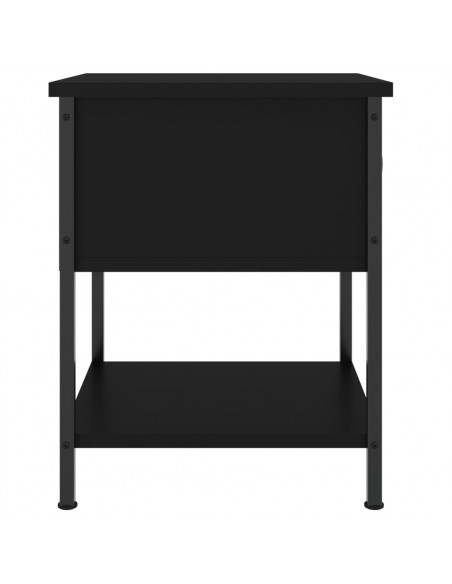 Comodini 2 pz Neri 34x35,5x45 cm in Legno Multistrato