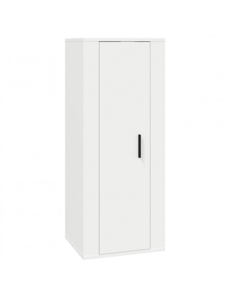 Set di Mobili Porta TV 2 pz Bianco in Legno Multistrato