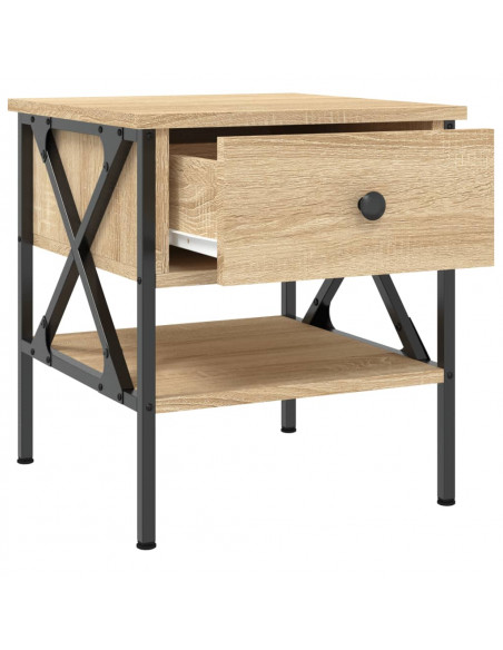 Comodini 2 pz Rovere Sonoma 40x42x45 cm in Legno Multistrato