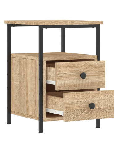 Comodini 2pz Rovere Sonoma 34x35,5x50 cm in Legno Multistrato