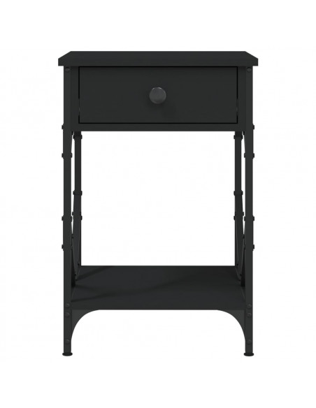 Comodini 2 pz Neri 40x42x60 cm in Legno Multistrato