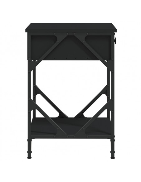 Comodini 2 pz Neri 40x42x60 cm in Legno Multistrato