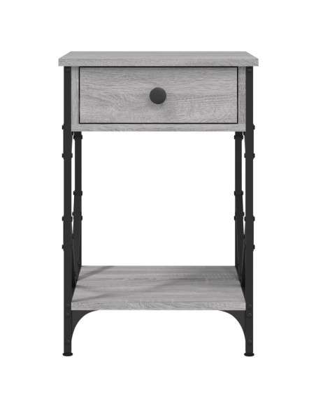 Comodini 2 pz Grigio Sonoma 40x42x60 cm in Legno Multistrato
