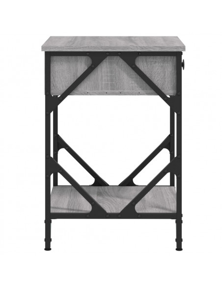 Comodini 2 pz Grigio Sonoma 40x42x60 cm in Legno Multistrato