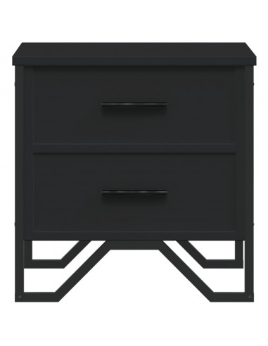 Comodini 2 pz Neri 40x41x40 cm in Truciolato