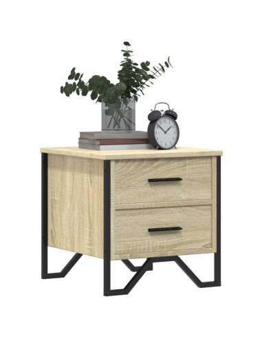 Comodini 2 pz Rovere Sonoma 40x41x40 cm in Legno Multistrato