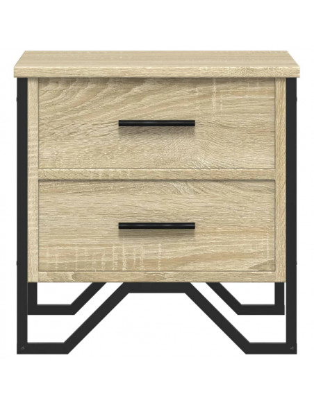 Comodini 2 pz Rovere Sonoma 40x41x40 cm in Legno Multistrato