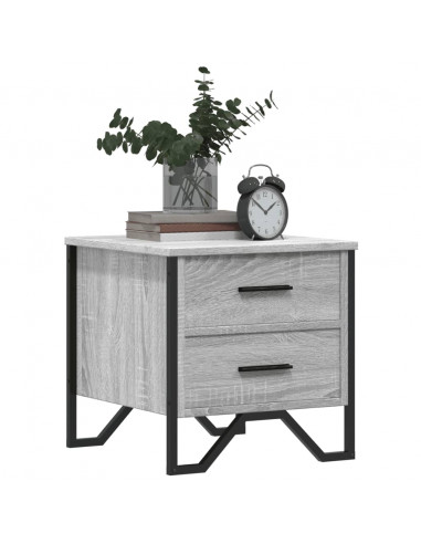 Comodini 2 pz Grigio Sonoma 40x41x40 cm in Truciolato