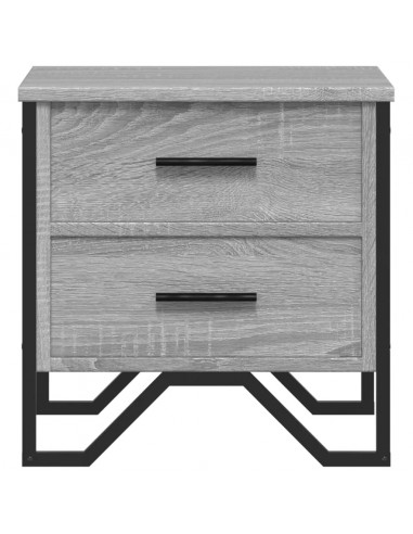 Comodini 2 pz Grigio Sonoma 40x41x40 cm in Truciolato