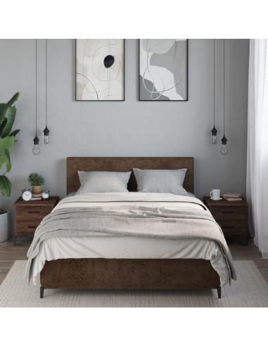 Comodini 2 pz Rovere Marrone 40x41x40 cm in Legno Multistrato