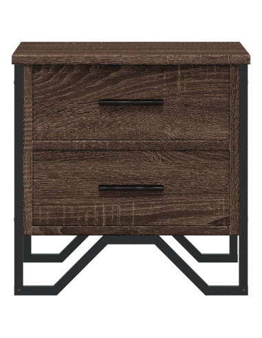 Comodini 2 pz Rovere Marrone 40x41x40 cm in Legno Multistrato