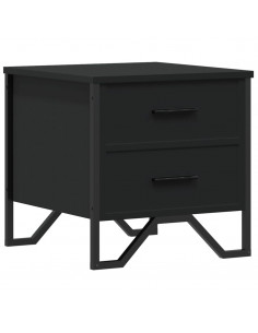 Comodino Nero 40x41x40 cm in Truciolato 2