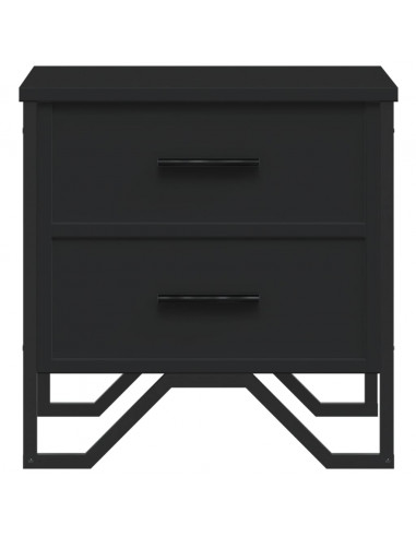 Comodino Nero 40x41x40 cm in Truciolato