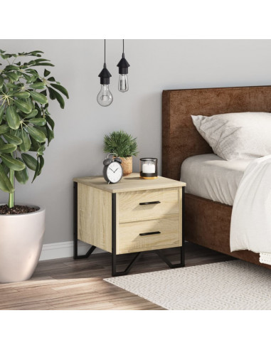 Comodino Rovere Sonoma 40x41x40 cm in Truciolato