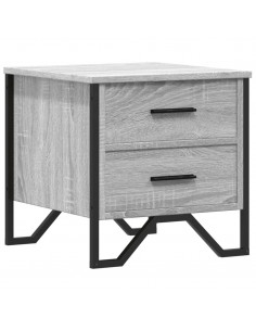 Comodino Grigio Sonoma 40x41x40 cm in Truciolato 2