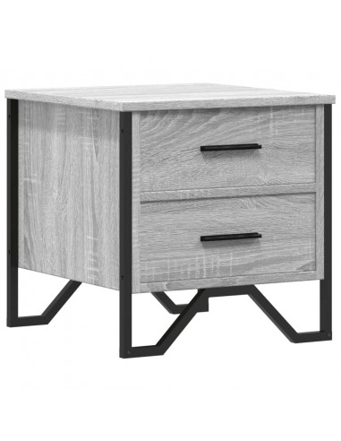 Comodino Grigio Sonoma 40x41x40 cm in Truciolato