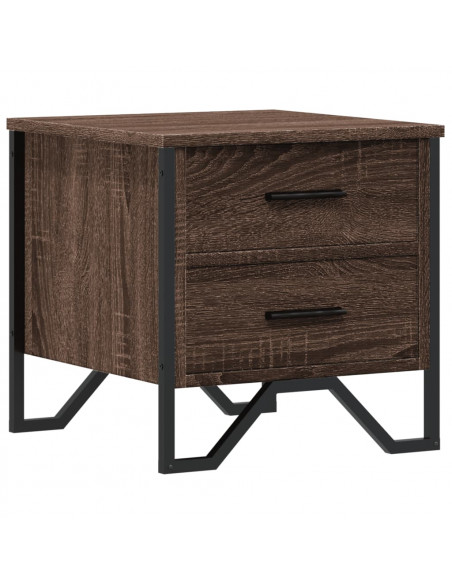 Comodino Rovere Marrone 40x41x40 cm in Truciolato