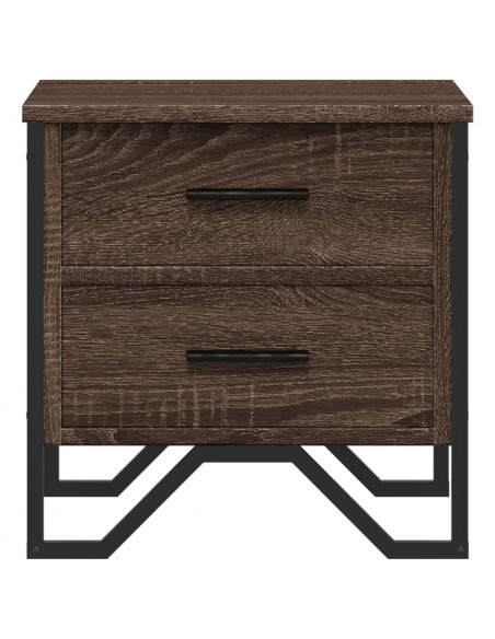Comodino Rovere Marrone 40x41x40 cm in Truciolato