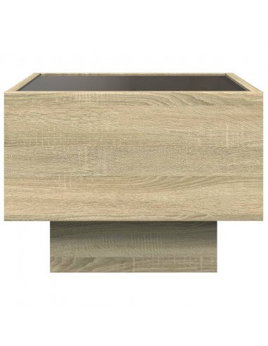 Comodino con LED Infinity Rovere Sonoma 40x40x30 cm