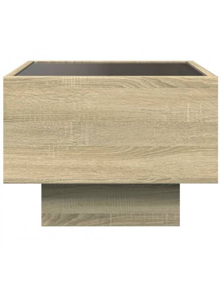 Comodino con LED Infinity Rovere Sonoma 40x40x30 cm