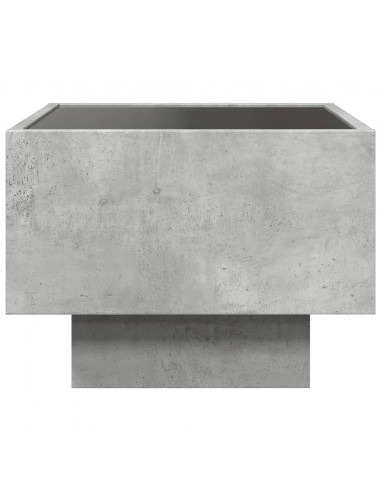 Comodino con LED Infinity Grigio Cemento 40x40x30 cm