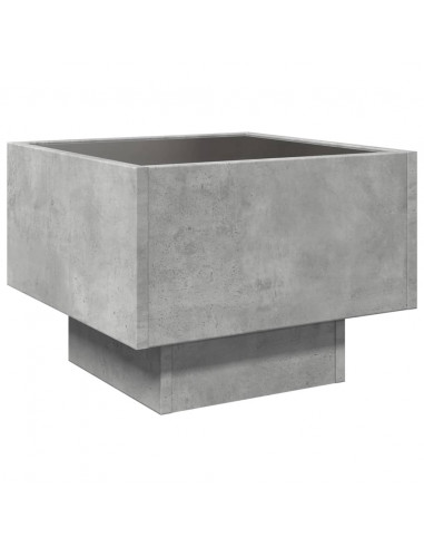 Comodino con LED Infinity Grigio Cemento 40x40x30 cm