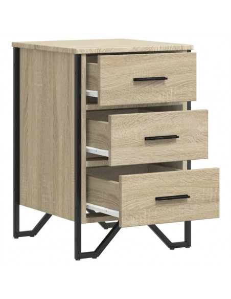 Comodino Rovere Sonoma 40x41x60 cm in Legno Multistrato