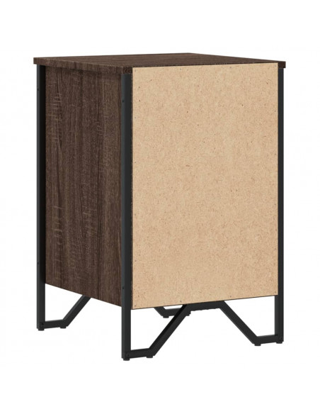 Comodino Rovere Marrone 40x41x60 cm in Legno Multistrato