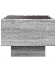 Comodino con LED Infinity Rovere Sonoma 40x40x30 cm 2