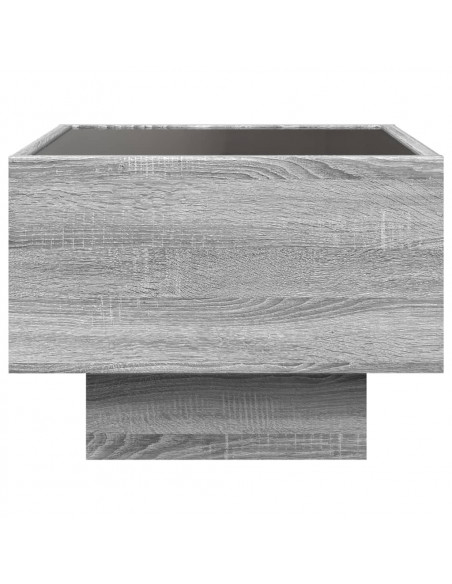 Comodino con LED Infinity Rovere Sonoma 40x40x30 cm